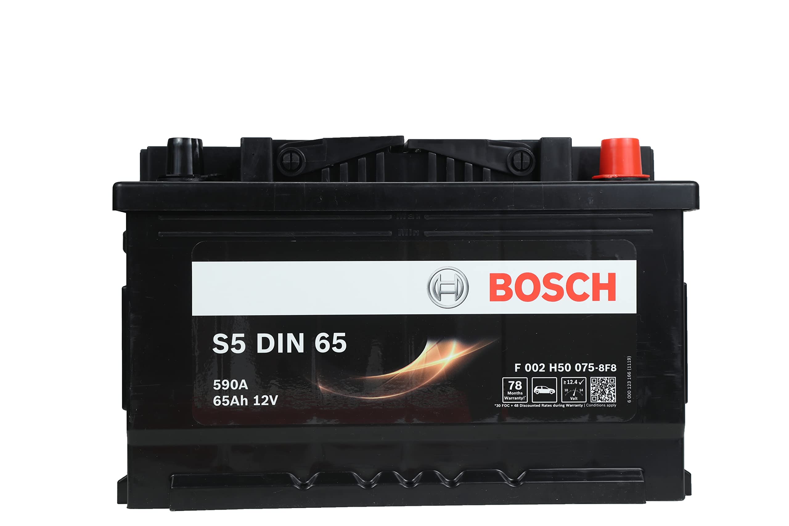 niison　BOSCH PS Battery PSIN-7C(75Ah) Bosch Car Battery_65 Ah_DIN 65_F002H500758F8 : Amazon.in: Car